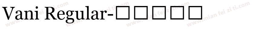 Vani Regular字体转换